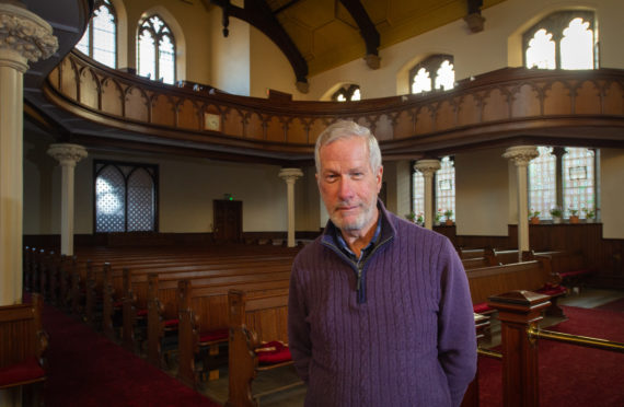 Session clerk Roy Anderson in St Leonard's Church in Forres. Picture by Jason Hedges.