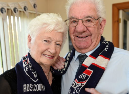 Joan and Hamish MacDonald of Dingwall celebrating their Diamond Wedding Anniversary. Picture by Sandy McCook
