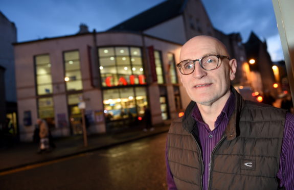 Martin Pieraccini of Charlie's Cafe on Margaret Street, Inverness which has been put on the market. Picture by Sandy McCook