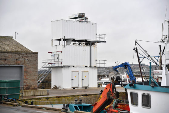 The new ice factory at Macduff harbour which has yet to open.