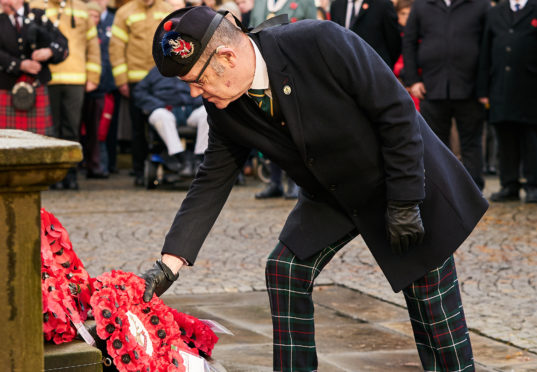 Remembrance Sunday in Elgin.