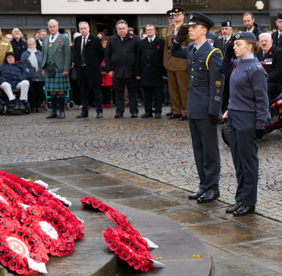 The Remembrance Sunday service in Elgin