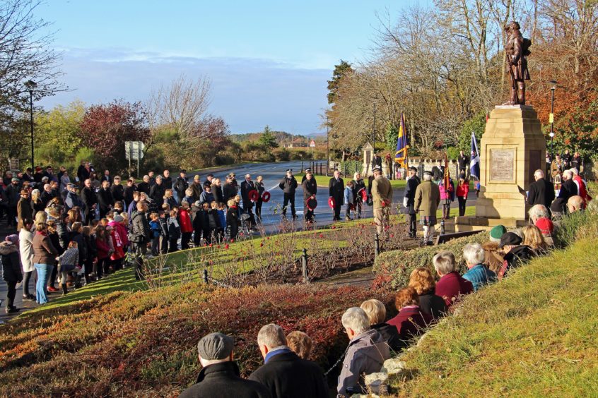 The Remembrance Parade in Dornoch. Picture by D Richardson