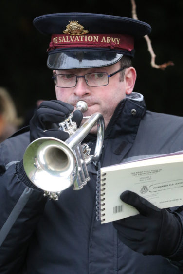 Cornet player Kevin Waddington from the Salvation Army played The Last Post.