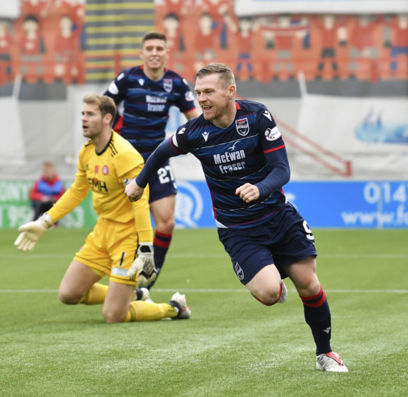 Ross County's Billy McKay during the Ladbrokes Premiership match between Hamilton and Ross County