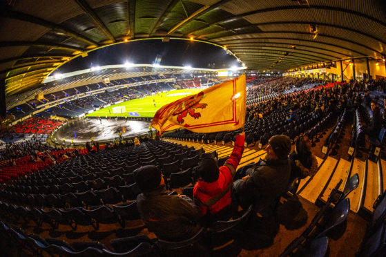 Hampden before a Scotland game.