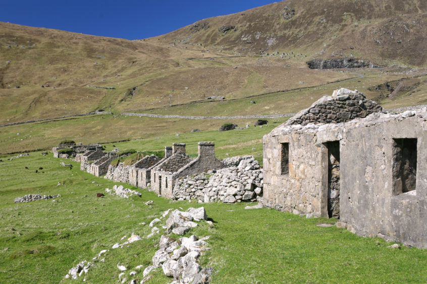 An abandoned village on St Kilda