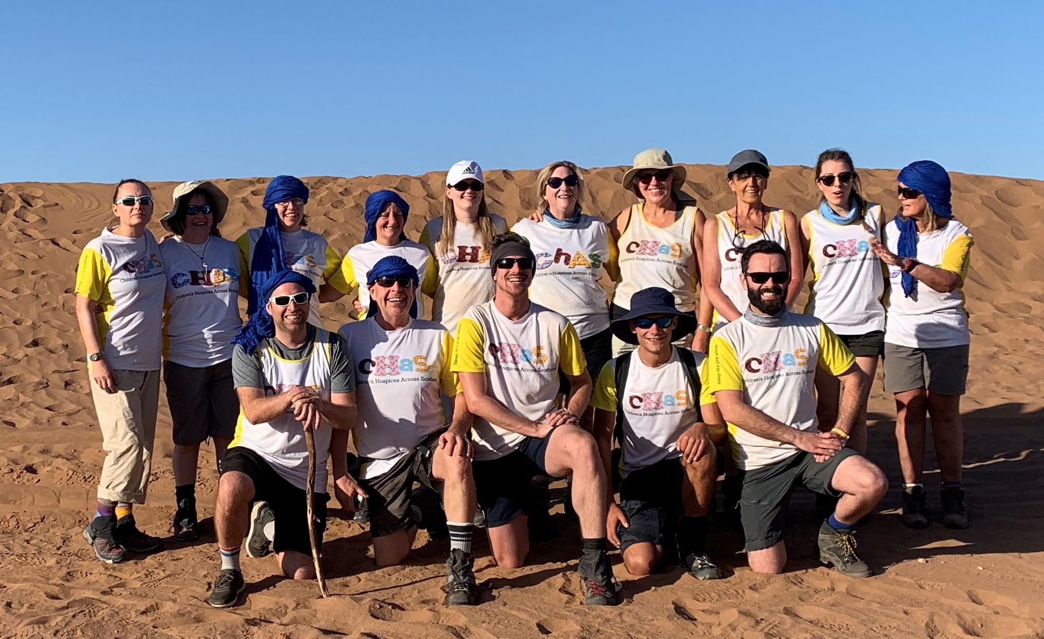 The group of 15 completed the four-day expedition raising £60,000 for Chas