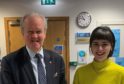 Stewart Stevenson MSP with Rachel Ashenden, Communications Officer at the Scottish Youth Parliament