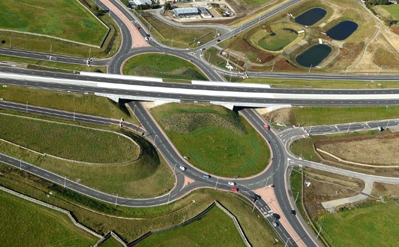 Roundabout connecting the AWPR with Kingswells/Westhill at the A944.
Picture by DARRELL BENNS / CABRO AVIATION and HJS HELICOPTERS