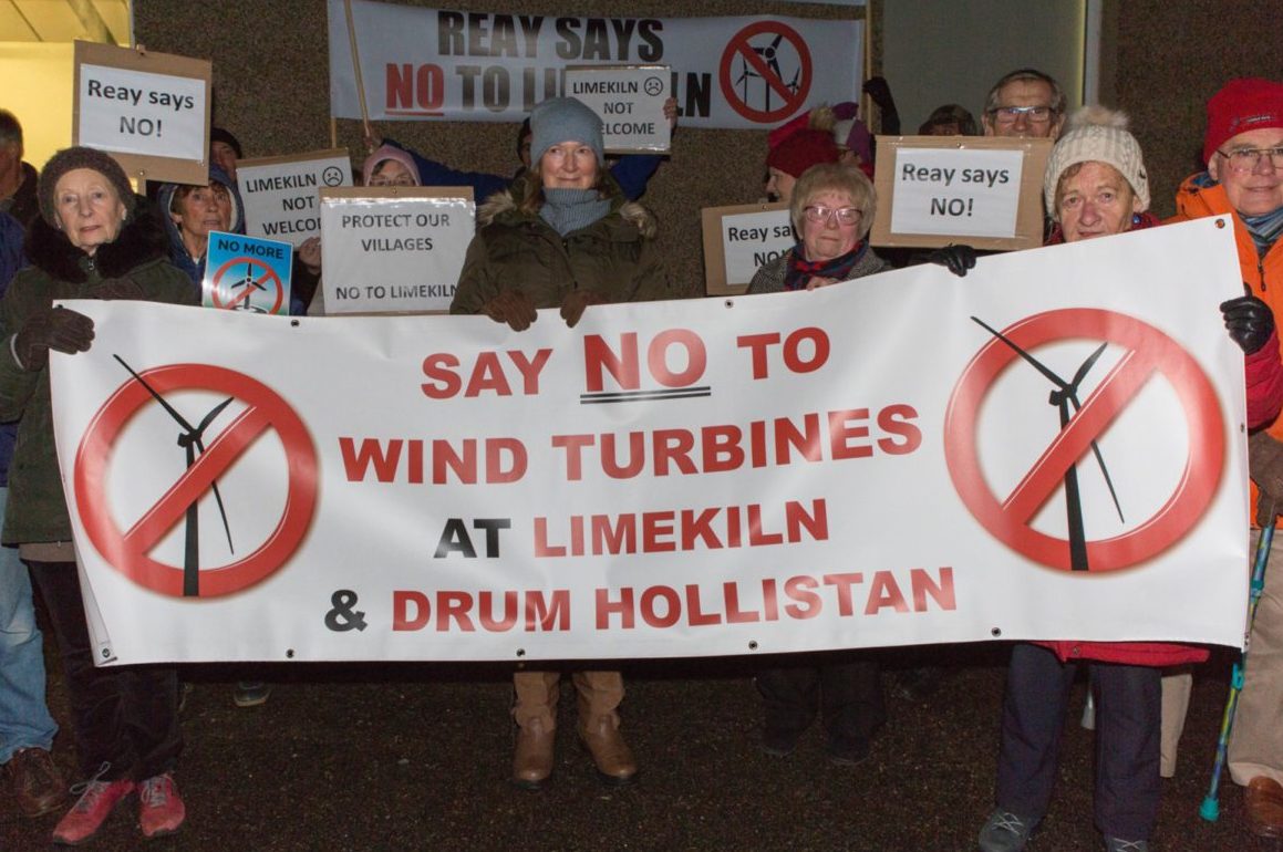 Limekiln wind farm protest