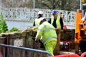 Stonehaven Flood Prevention work earlier this year. Picture by Colin Rennie.