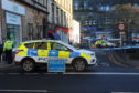 Police closed off Stevenson Street in oban. Picture by Kevin McGlynn