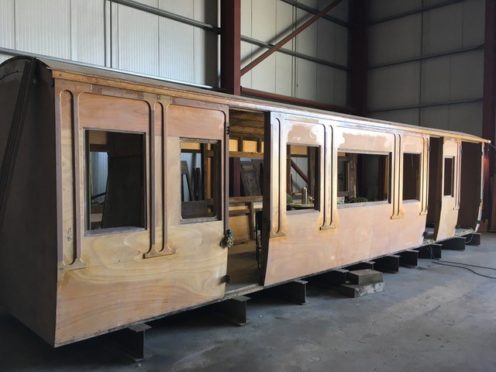 The 1894 former London and North Western Railway “Picking Saloon” gets a new roof