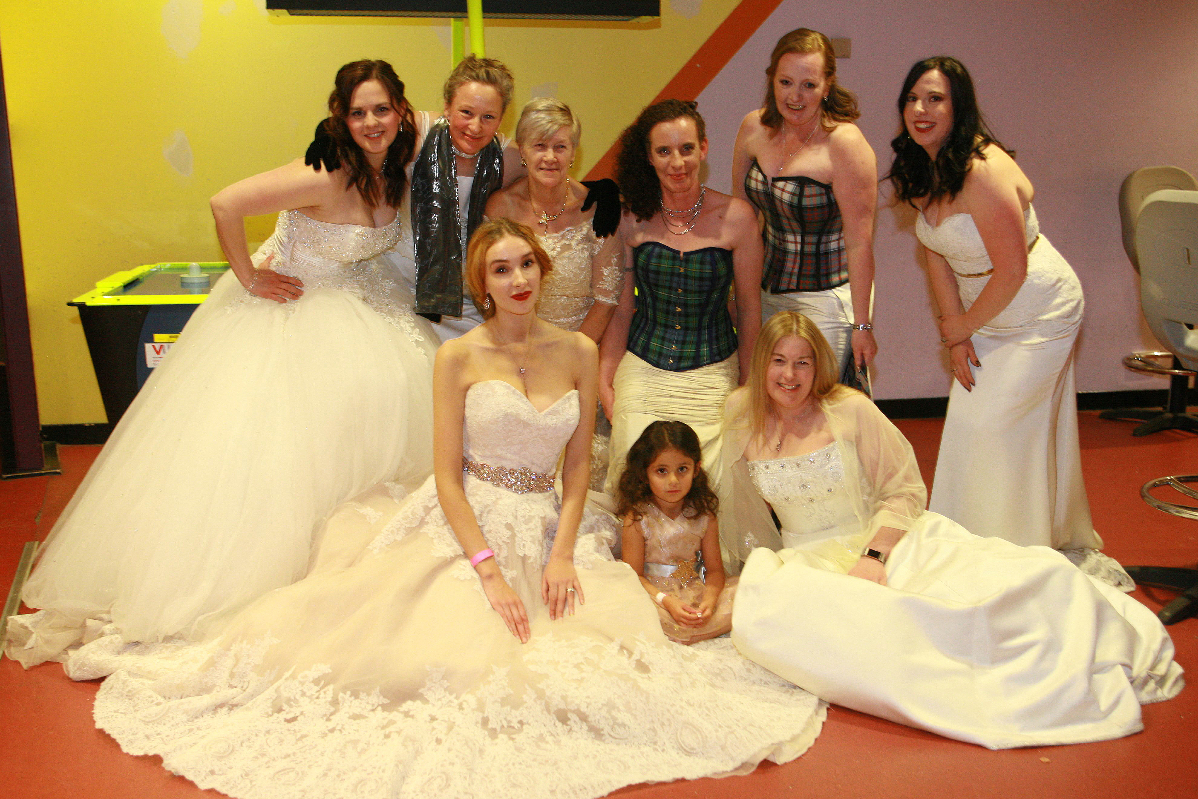 Ladies who got a chance to wear their wedding dress again at the Wedding Dress Ball in the Nevis Centre in Fort William.