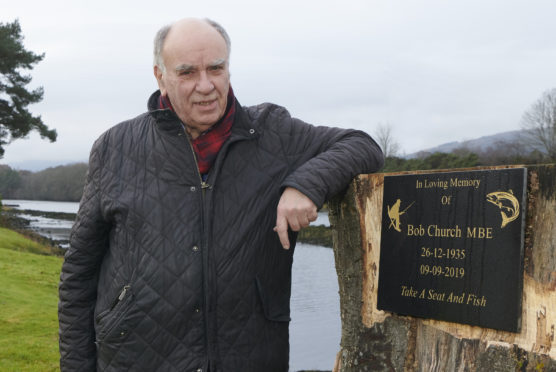 David Sutherland at Bob Church plaque