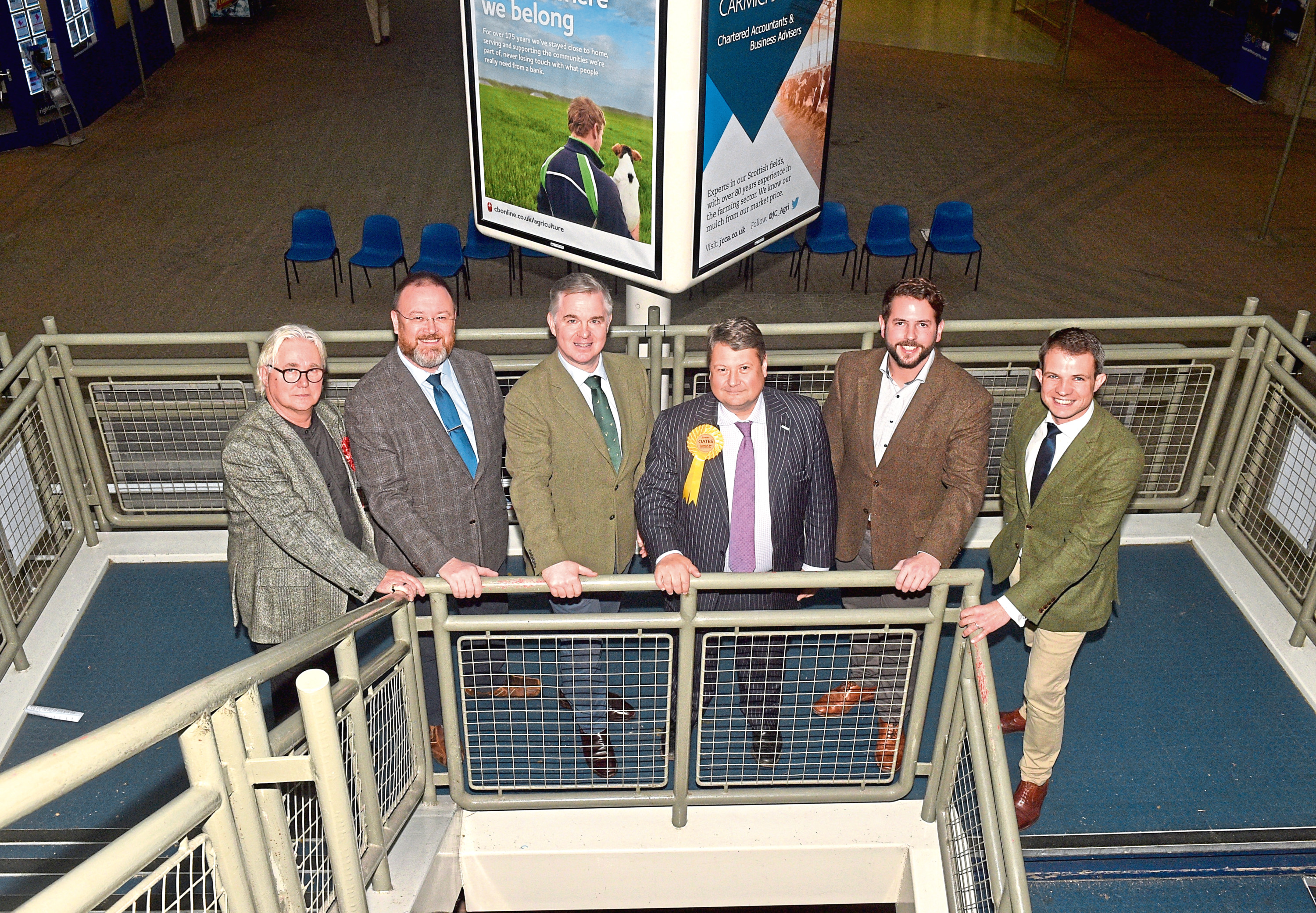 Pictured are from left, Brian Balcombe (Labour), David Duguid (Conservative), Colin Clark (Conservative), James Oates (Lib Dem), Fergus Mutch (SNP) and Andrew Bowie (Conservative).
