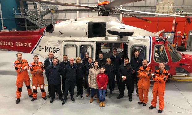 Keiran was delivered a surprise visit to the Coastguard helicopter hangar earlier this week