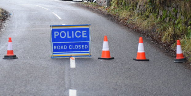 Police have closed the B976 between the Aboyne turn-off and Dinnet Bridge.