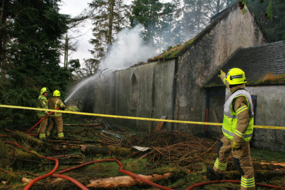 The scene at the old church near Spean Bridge