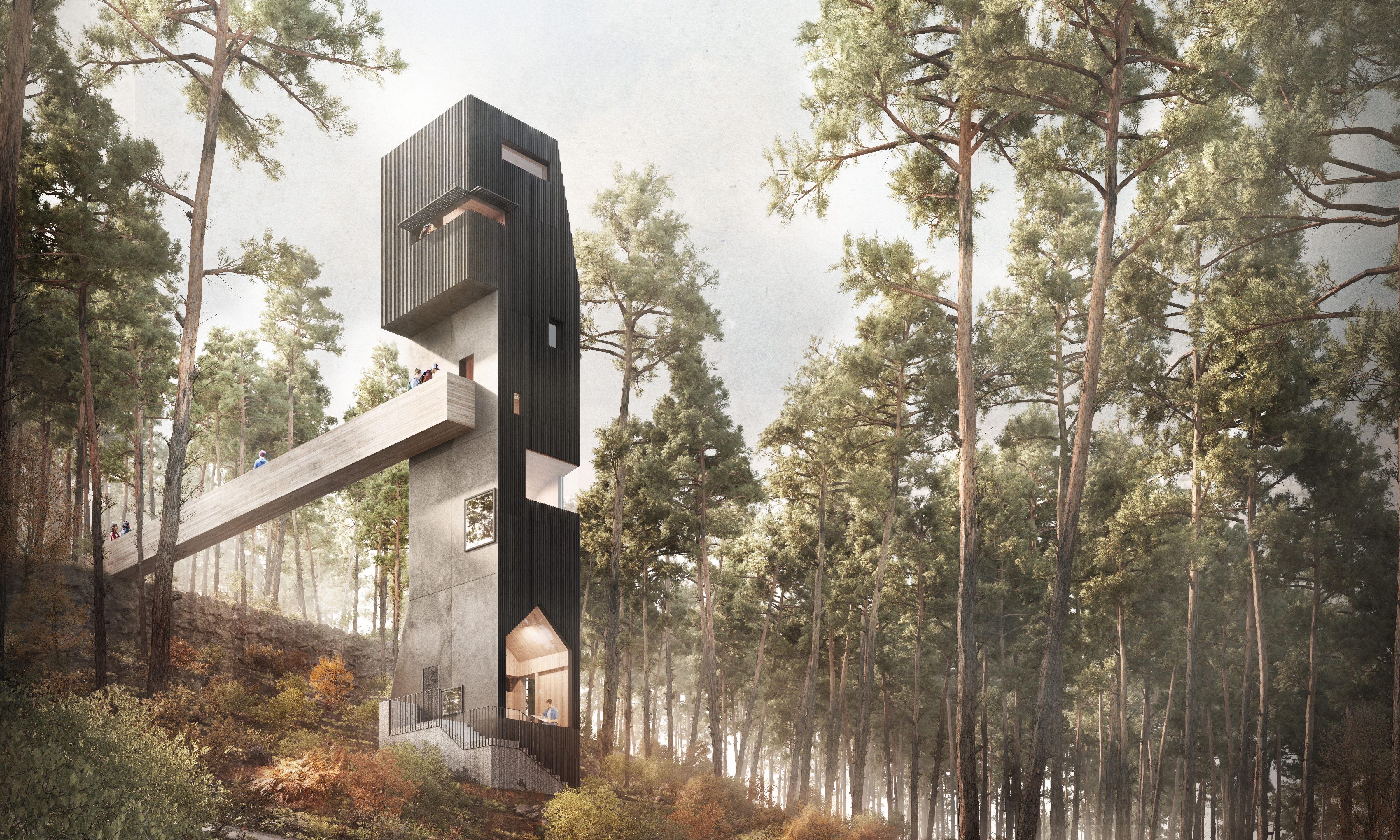 Artist impression of the new tower at Inverewe Gardens.