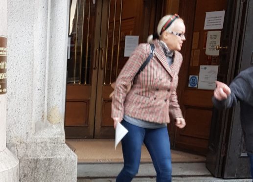 Lisa Bruschini leaving Aberdeen Sheriff Court yesterday.