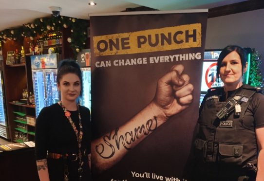 Police have been promoting their One Punch campaign in Moray