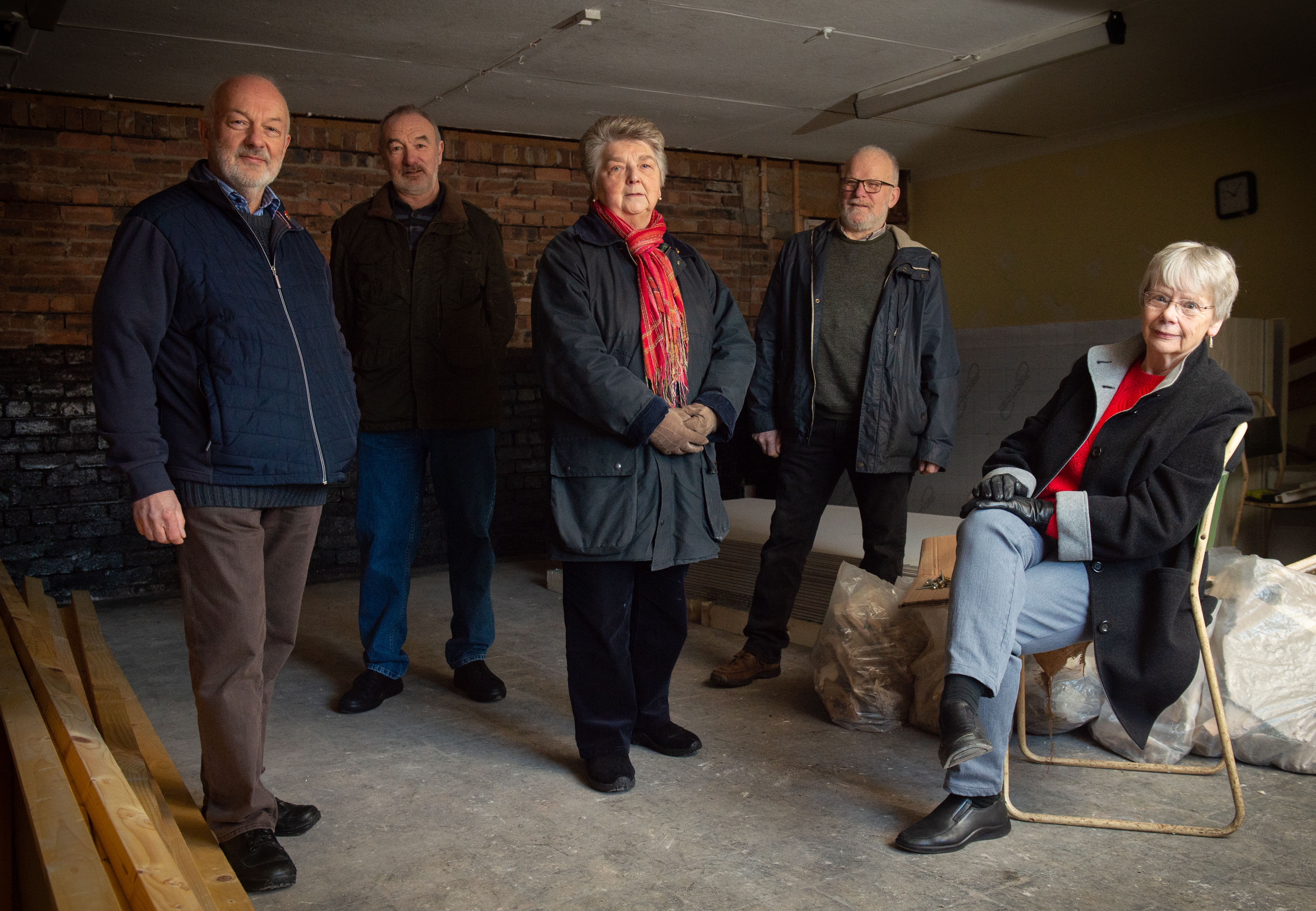 The Cullen, Deskford and Portknockie Heritage Group wants to open a permanent heritage centre in the former Cullen Town Hall. Pictured: Jim Mackay, Alan Maloney, Brenda Wood, Pete Mason, Pat Bardhill. Picture by Jason Hedges