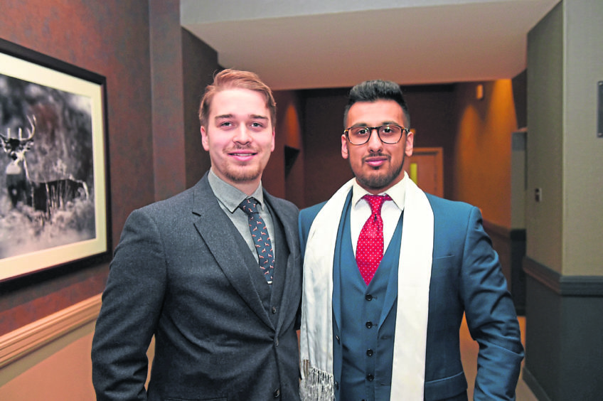 Pictured (l-r) Alec Theys, Khizzar Anwar. Picture by Paul Glendell
