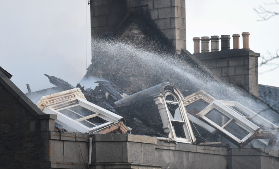 Fire at Valentinos restaurant Carden Place Aberdeen

Picture by Paul Glendell   23/12/2019