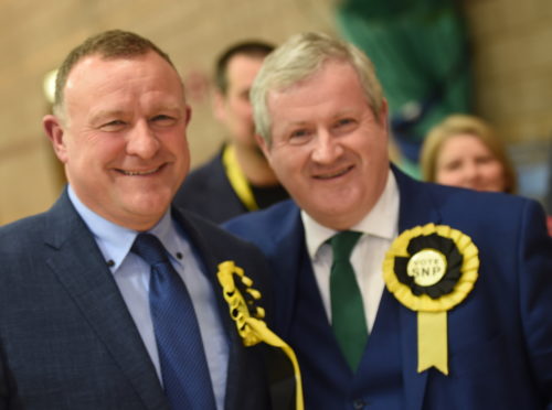 Drew Hendry, left, and Ian Blackford, right. Picture by Sandy McCook.