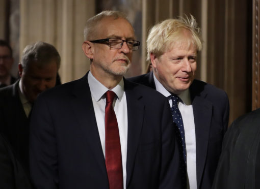 Prime Minister Boris Johnson (right) Labour leader Jeremy Corbyn