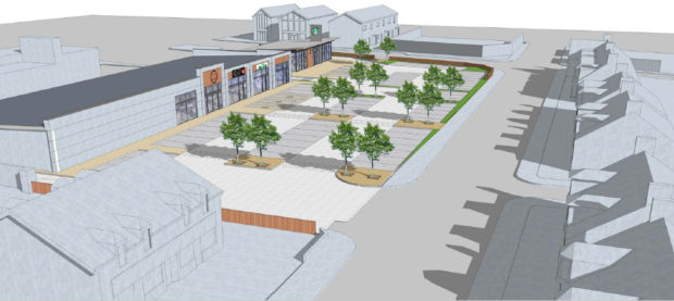Artist impression showing a revamp on Inverurie’s town centre.