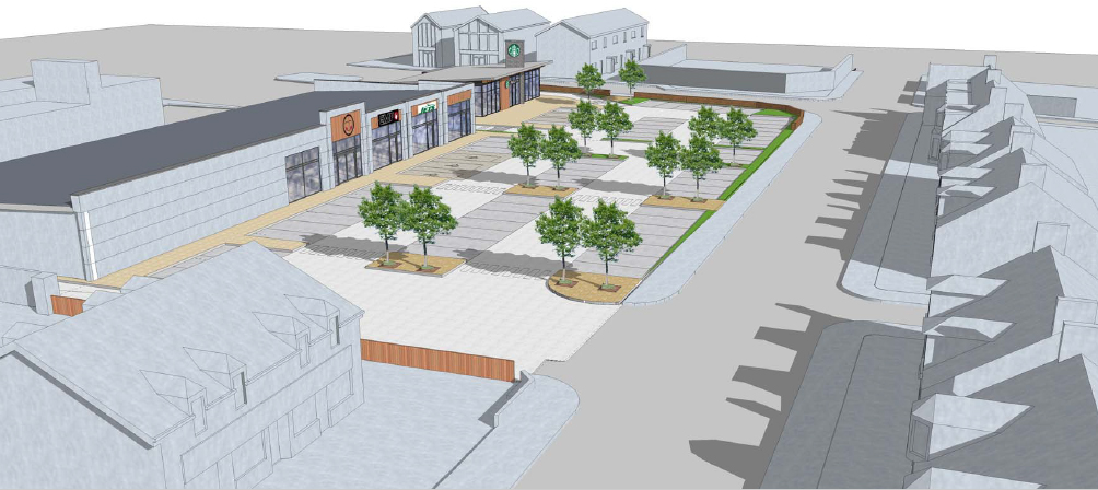 Artist impression showing a revamp on Inverurie’s town centre.