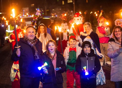 Lossiemouth hosts a festive extravaganza to mark the 20th anniversary of the town's Christmas lights switch on