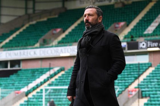 Aberdeen manager Derek McInnes arrives at Easter Road ahead of the Ladbrokes Premiership match between Hibernian and Aberdeen.