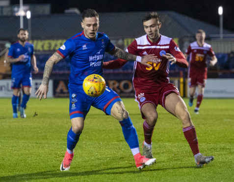 Inverness' Miles Storey in action against Ayr.