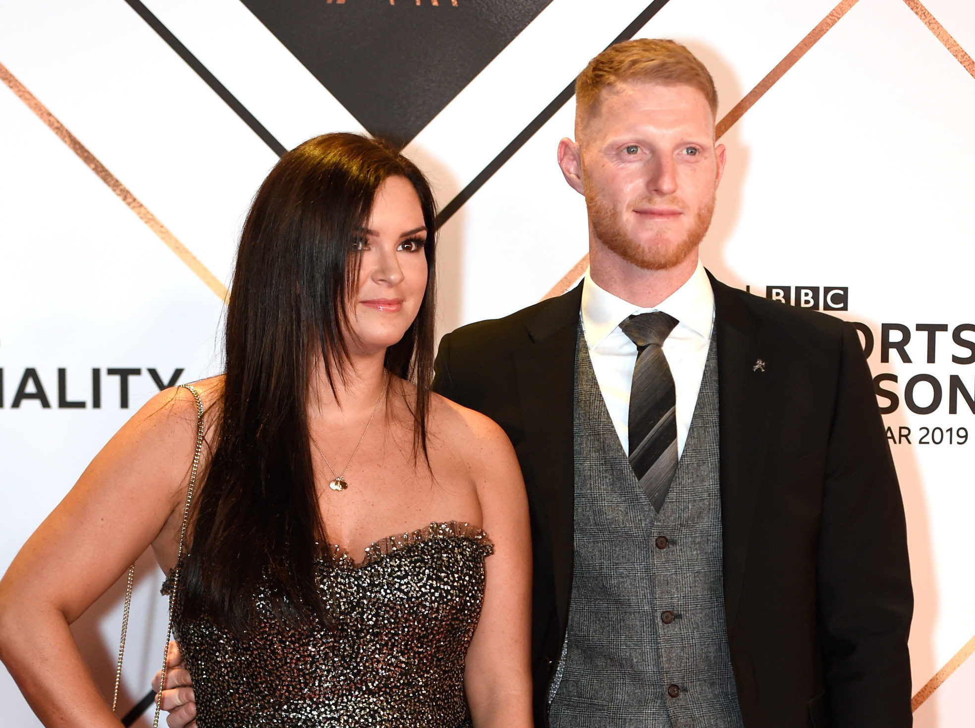 Clare Ratcliffe and Ben Stokes arriving for the BBC Sports Personality of the year 2019 at The P&J Live, Aberdeen.