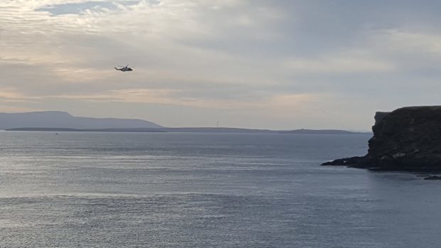 Major search and rescue effort launched to trace missing diver in Orkney. Image: DC Thomson.