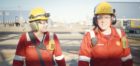 Abbey Thomson, left, and Ellie Richmond at work at the St Fergus Gas Plant
