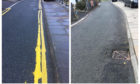 Before and After: Highland Council made the decision to remove the lines following complaints from locals