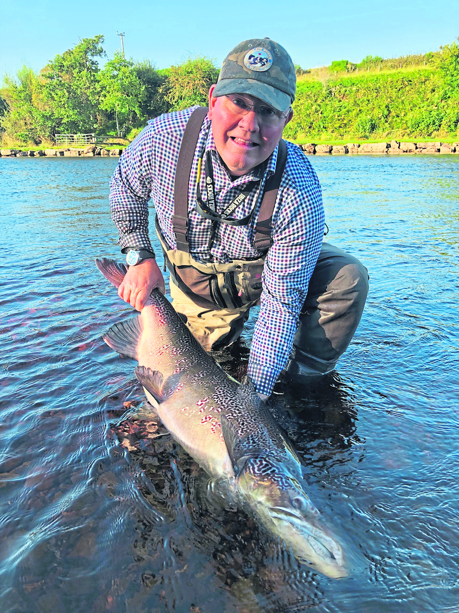 Ian Mitchell with his 32 lb salmon.