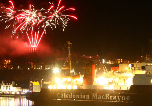 Fireworks light up Oban Bay