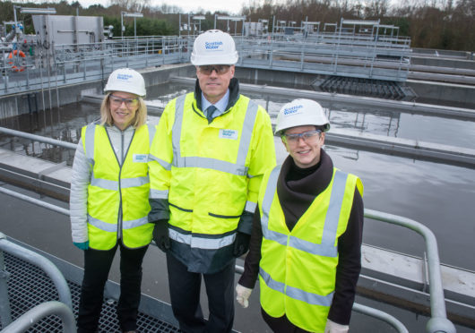 Official opening event at Inverurie Waste Water Treatment Works by Mairi Gougeon MSP, Minister for Rural Affairs and the Natural Environment.