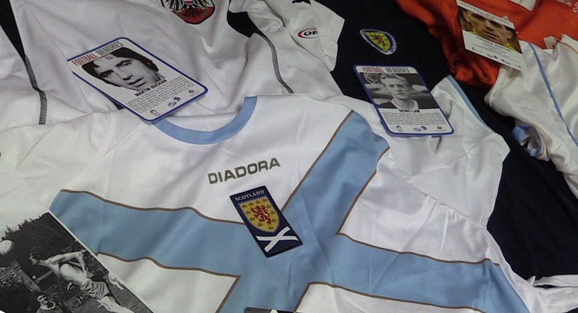 Jerseys used as part of the Football Memories programme.