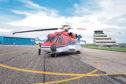 CHC helicopters at Aberdeen heliport