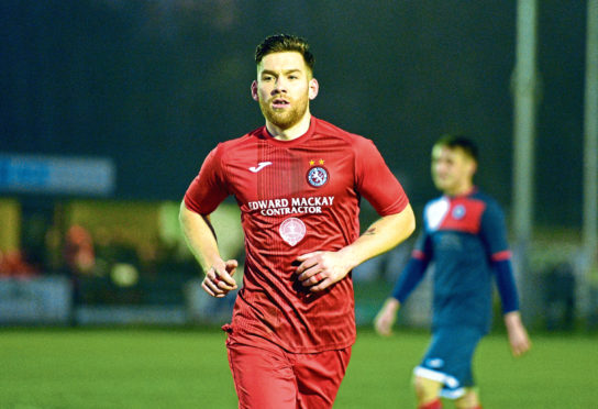 Gavin Morrison in action for Brora Rangers.