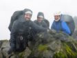 Paul, Matt, and father David Choat at the summit of  Sgùrr a' Mhadaidh.