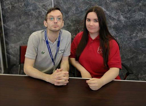 Chairman of Future Choices, David Forbes and volunteer Jackalynn are campaigning for the Taxi Card Scheme to be reintroduced