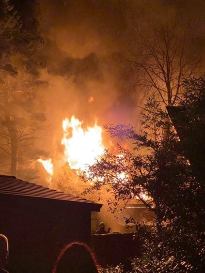 The fire at the Glen Lui Hotel. 
Credit: Yvonne Duncan